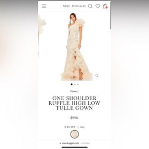 Bridal/ Engagement Mac Dougal Dress, size 8